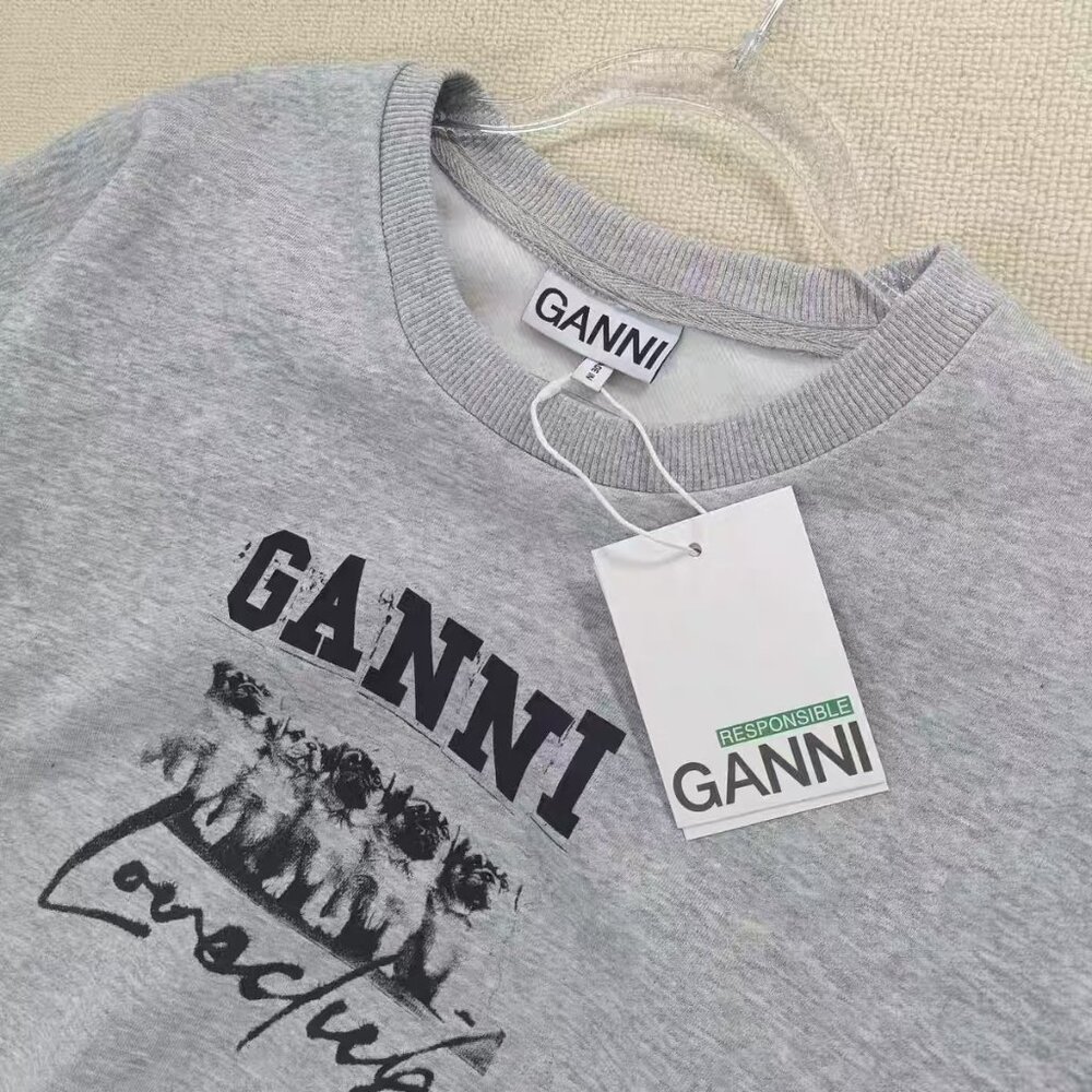 Ganni Gray crew neck sweater - Picture 5 of 10